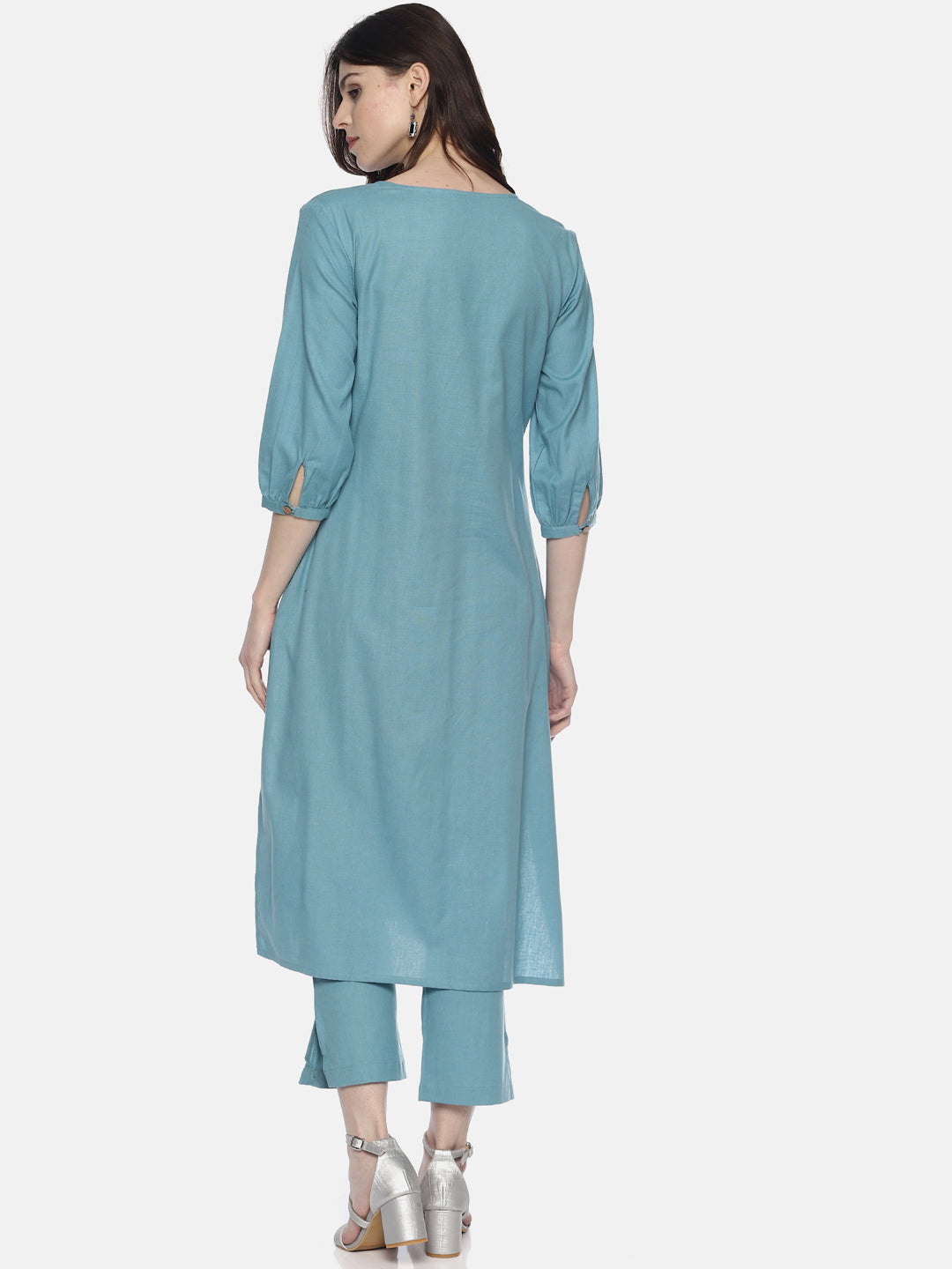 Light Blue Arrow Printed Kurta | Untung