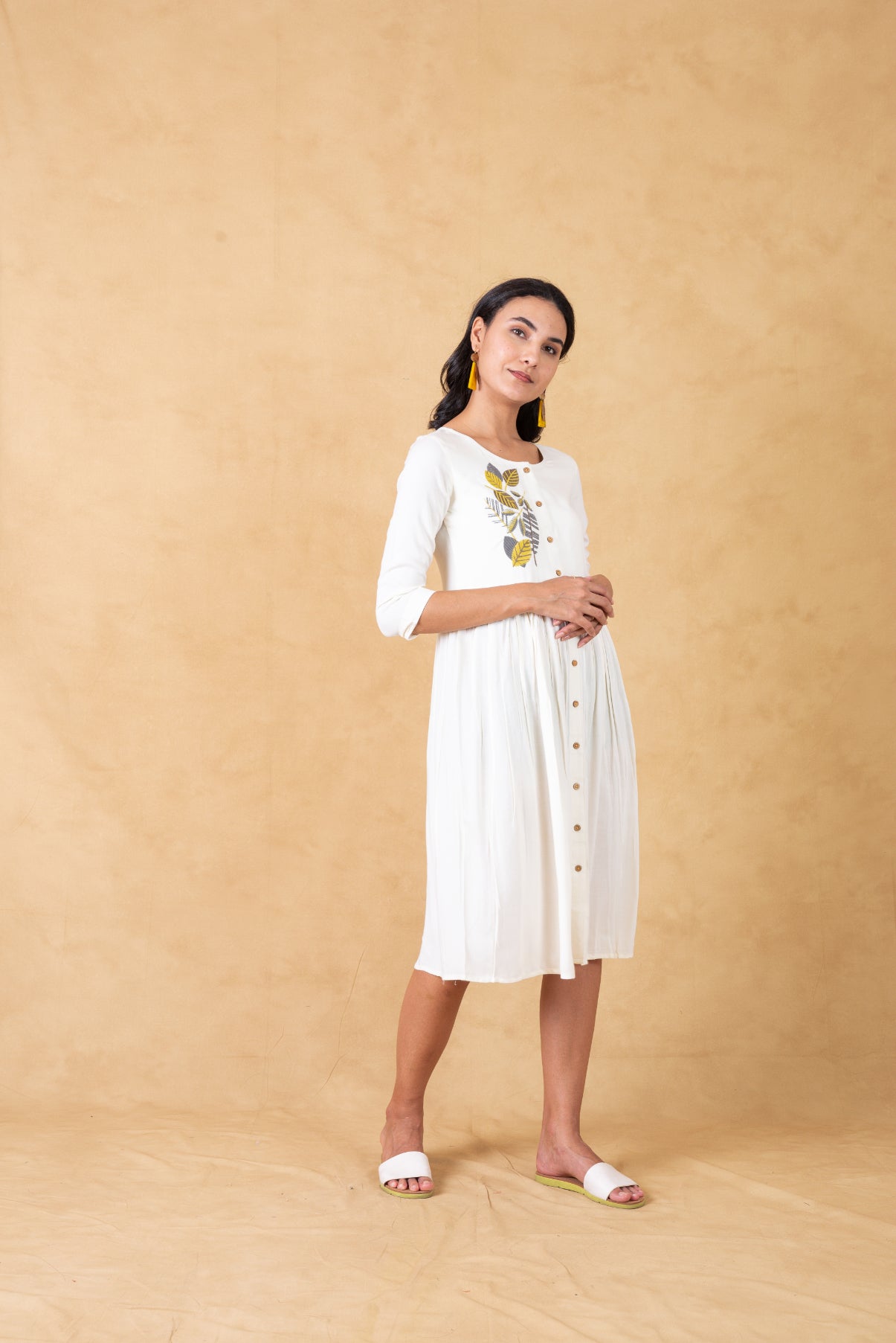 White Embroidered Dress