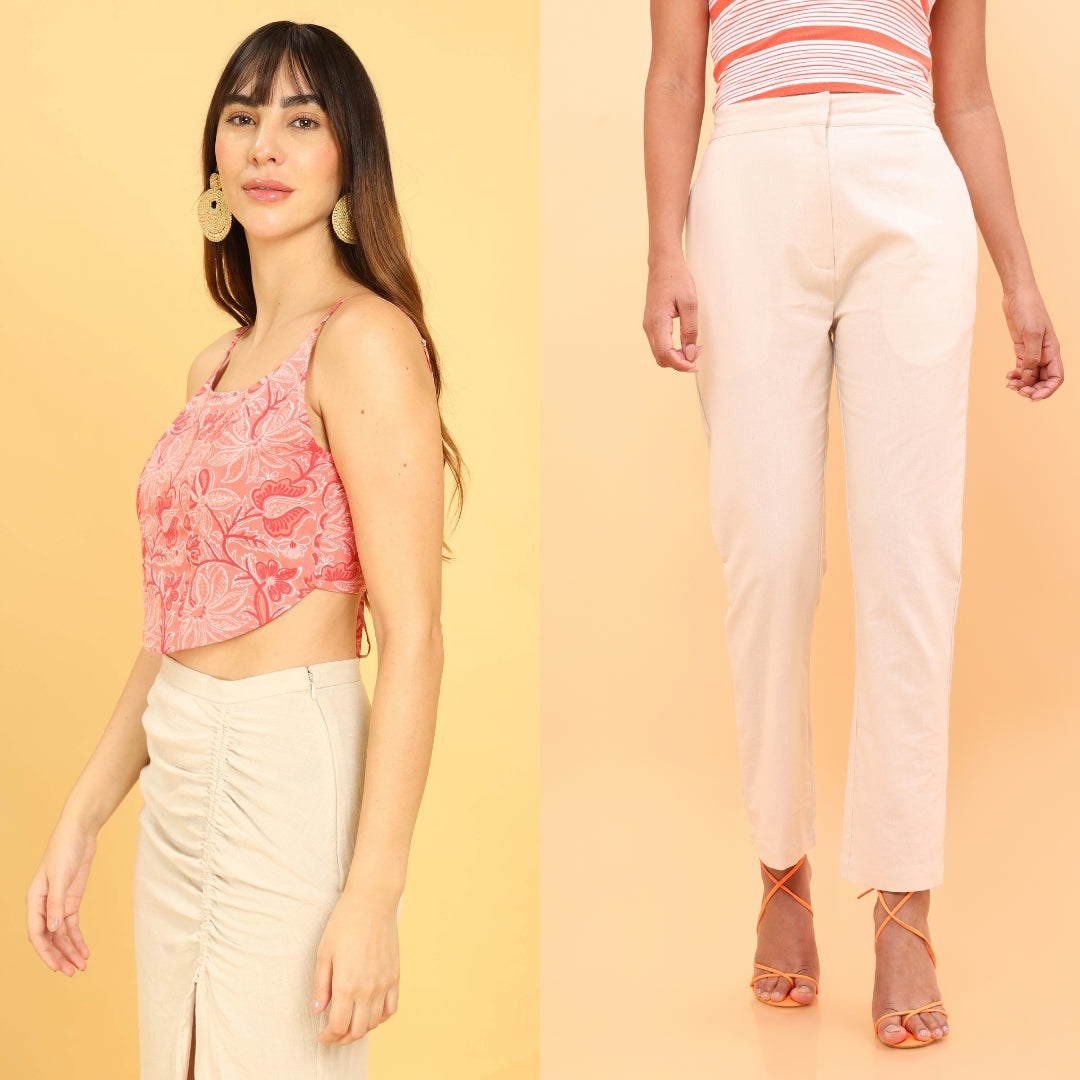 Kezia & Off White Pant Set